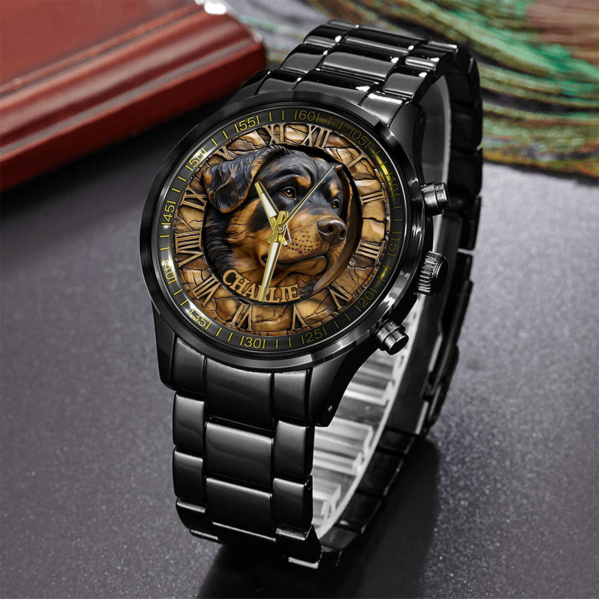 Brave Rottweiler - Personalized Dog Hand Watch