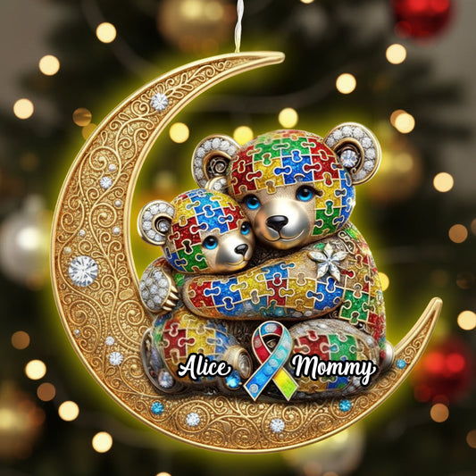 Strong Mama - Personalized Autism Awareness LED Light Ornament