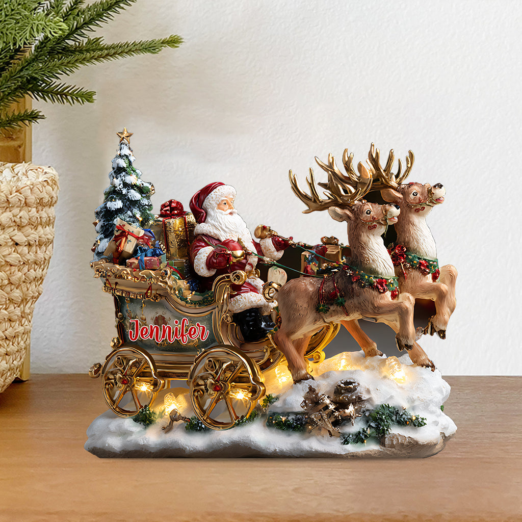 Santa Night - Personalized Christmas Custom Shaped Acrylic Plaque