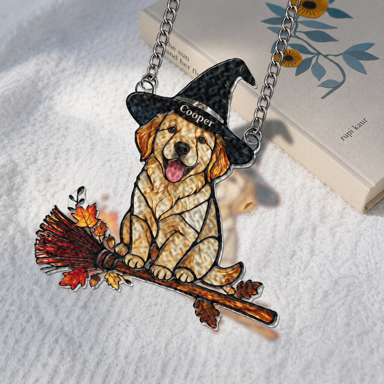 Halloween Vibes - Personalized Dog 3D Printed Glass Suncatcher