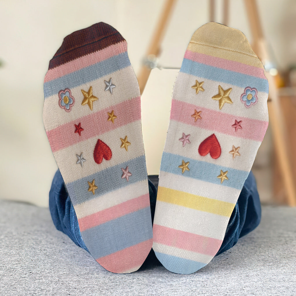 Custom Any Photo - Besties Forever - Personalized Bestie Socks