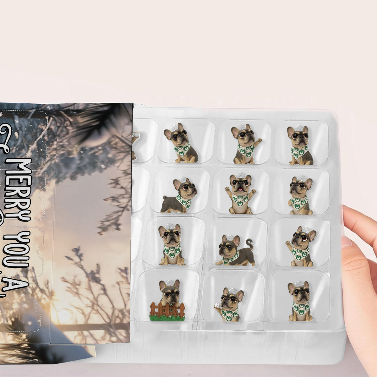 Merry Furry Christmas - Personalized Dog Advent Calendar With Ornaments