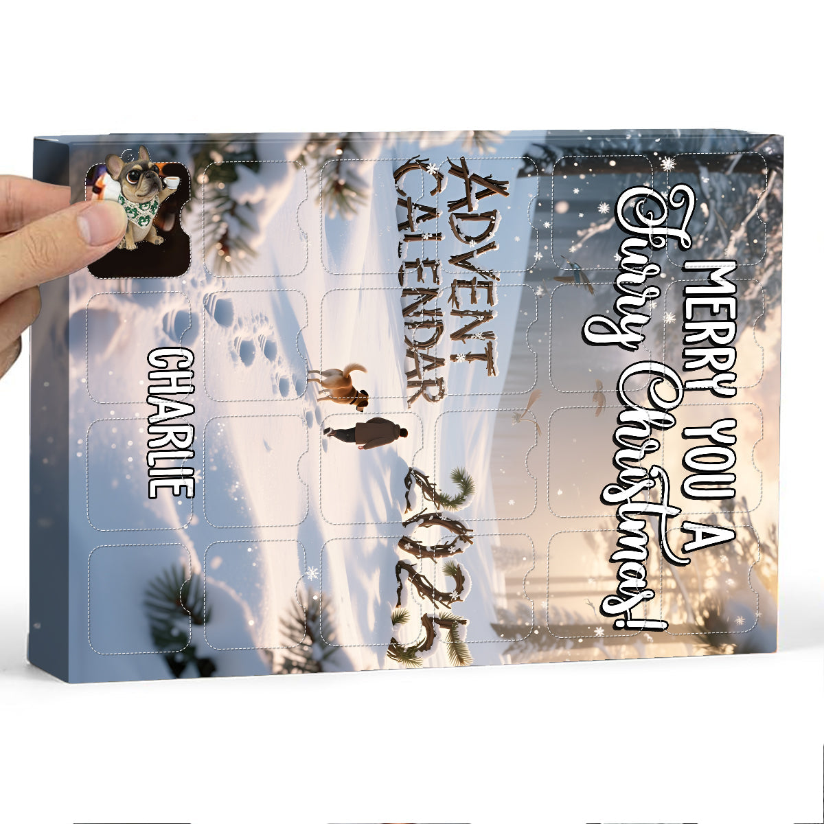 Merry Furry Christmas - Personalized Dog Advent Calendar With Ornaments