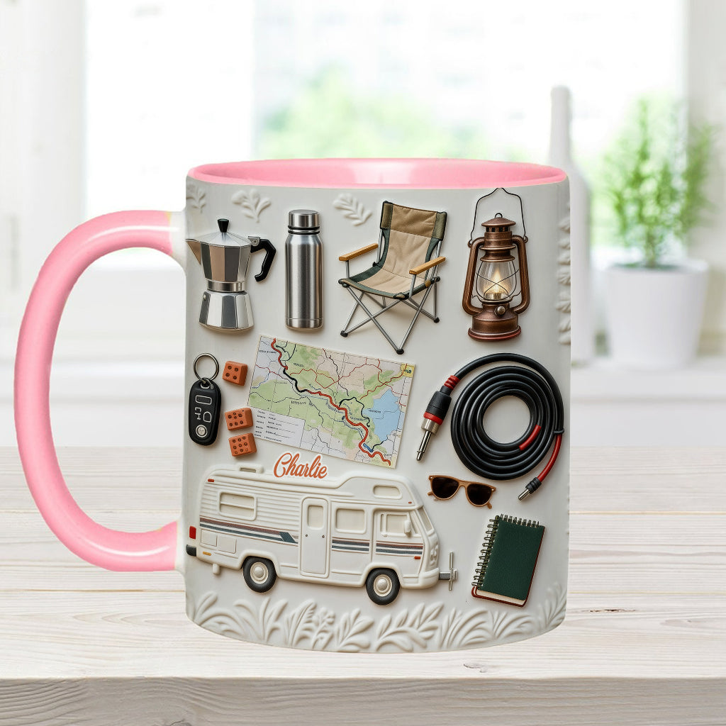 Love Camping - Personalized Camping Accent Mug & Coaster