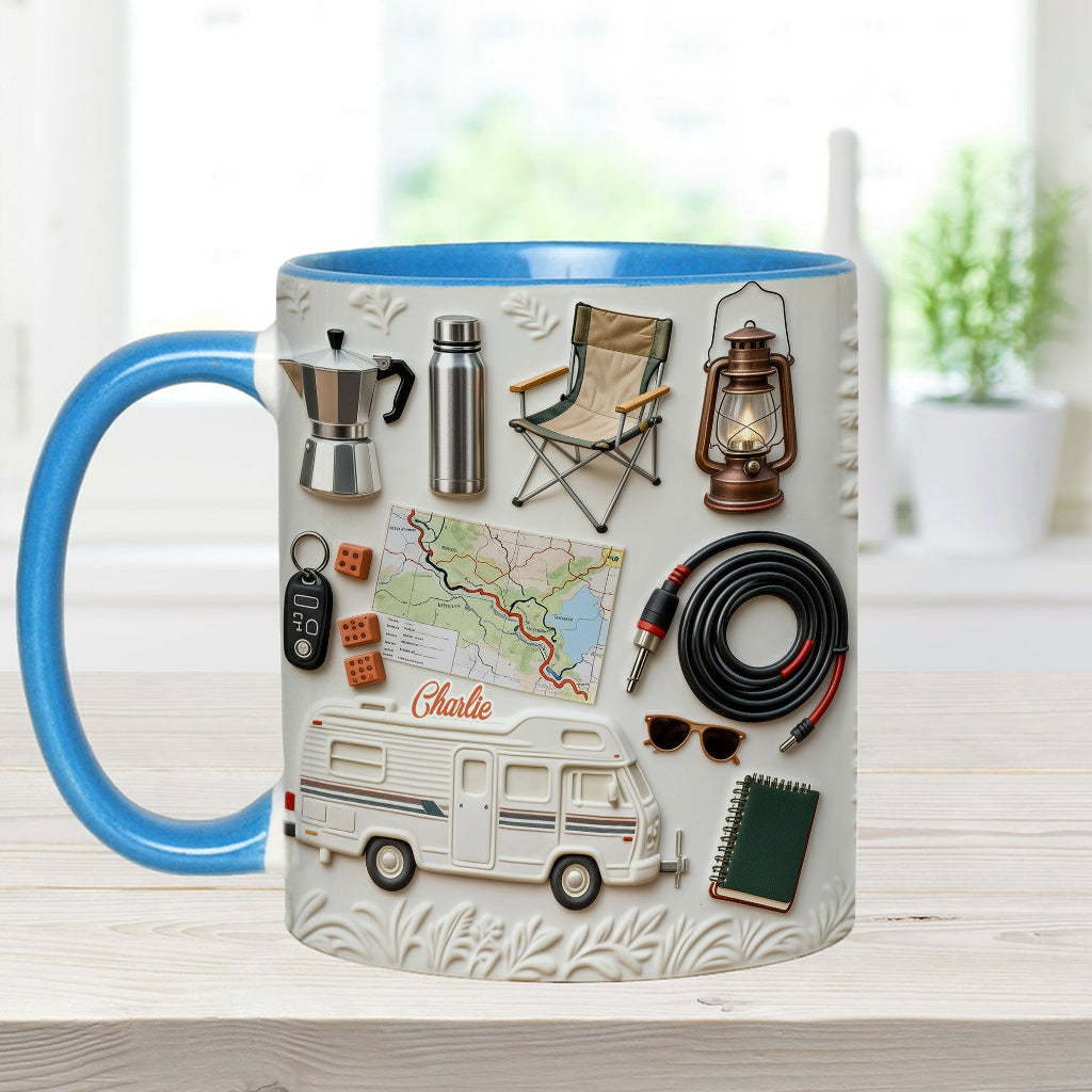 Love Camping - Personalized Camping Accent Mug & Coaster