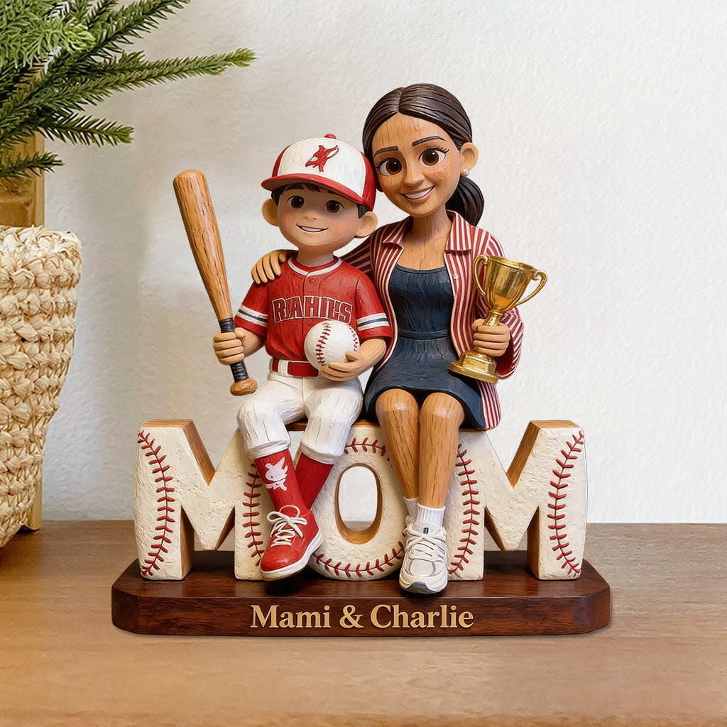 Baseball Mom - Personalized Mother Custom Shaped Acrylic Plaque