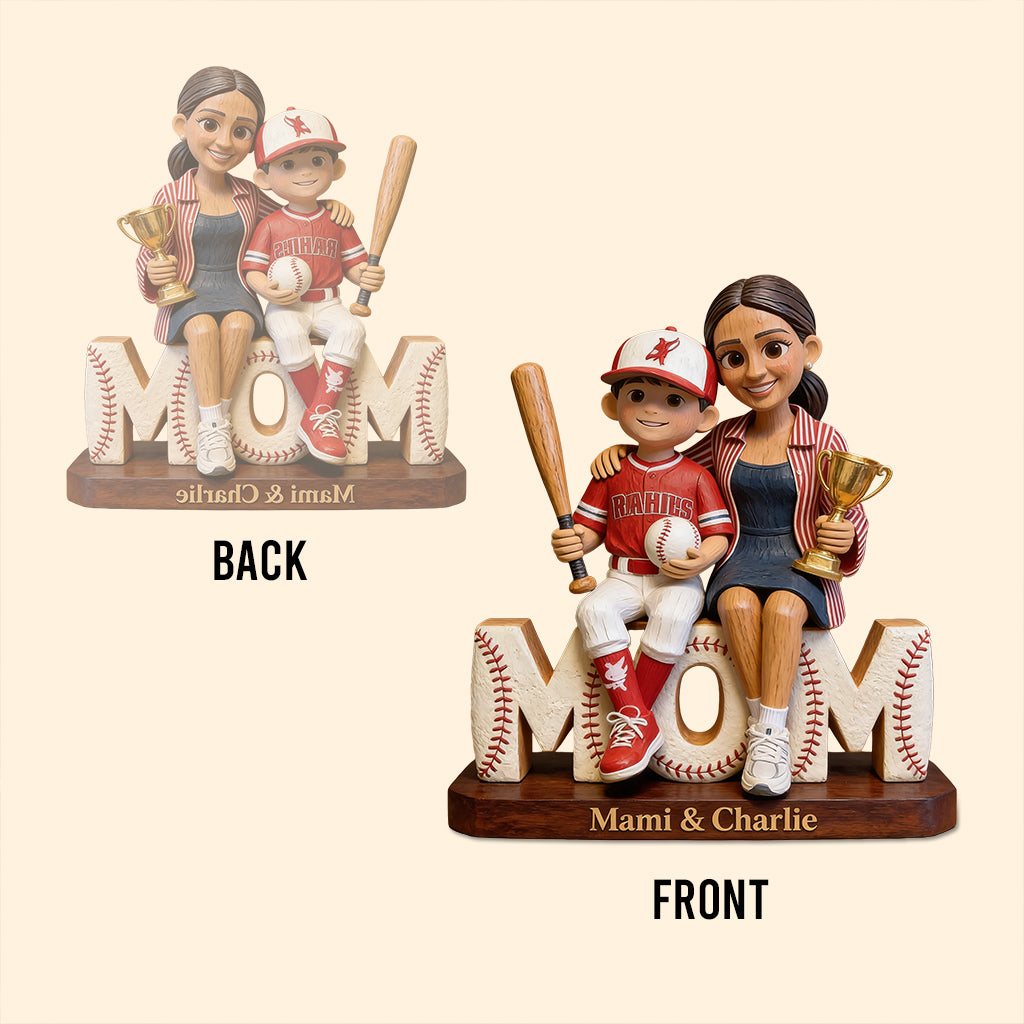 Baseball Mom - Personalized Mother Custom Shaped Acrylic Plaque