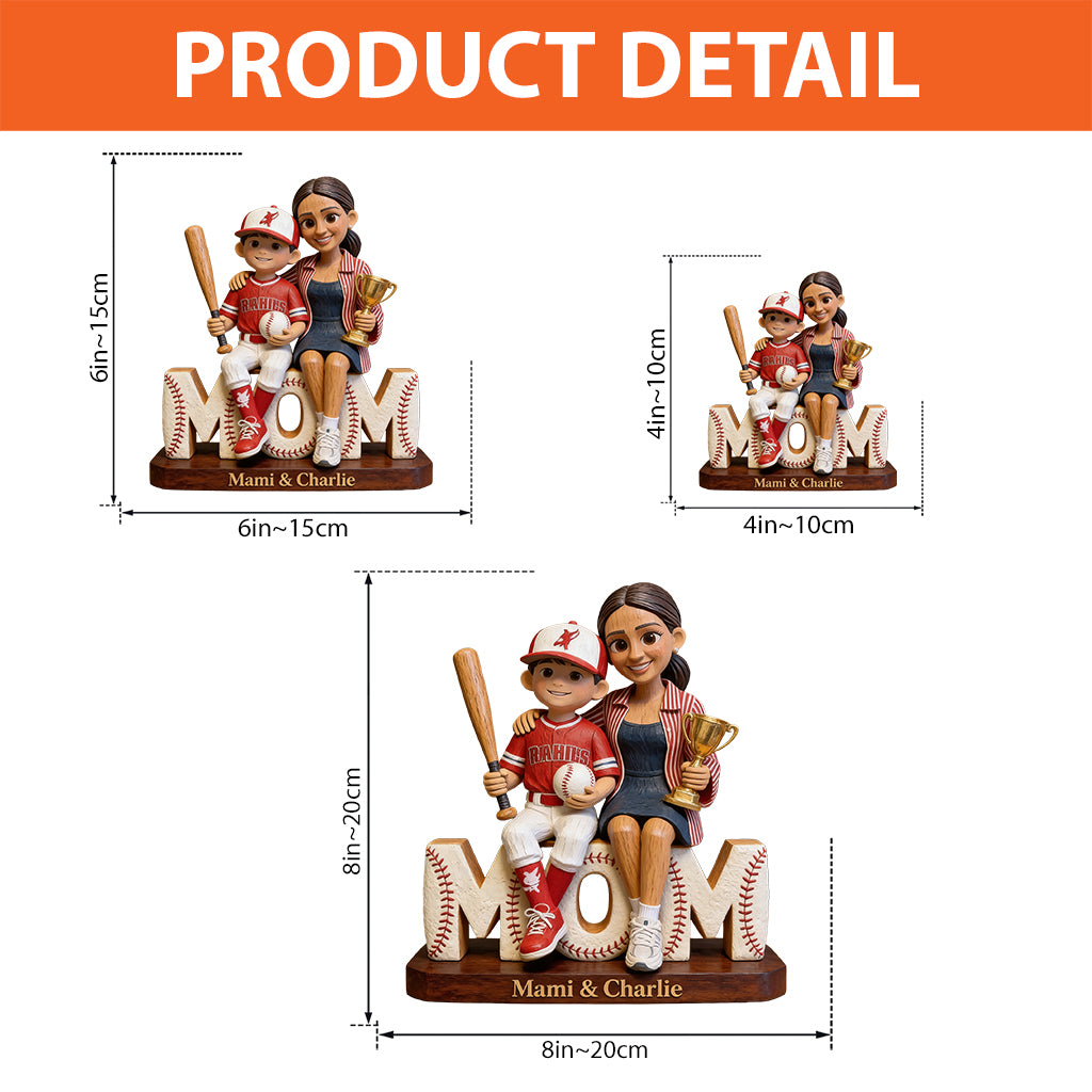Baseball Mom - Personalized Mother Custom Shaped Acrylic Plaque