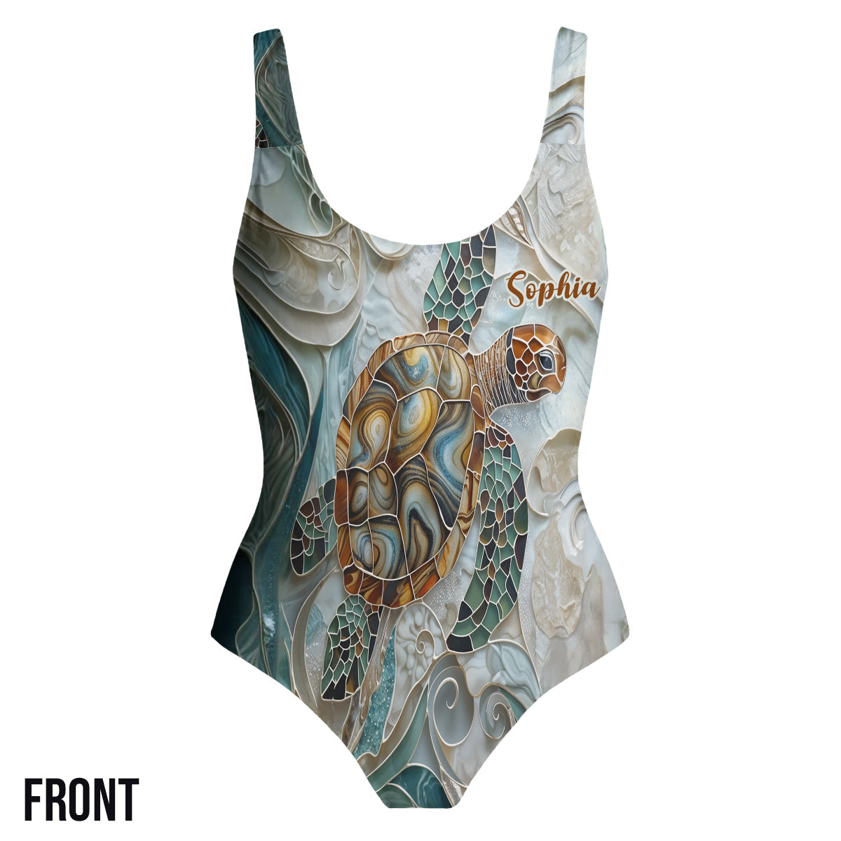 Sea Turtle Lovers - Personalized Turtle Women Swimming Bodysuit
