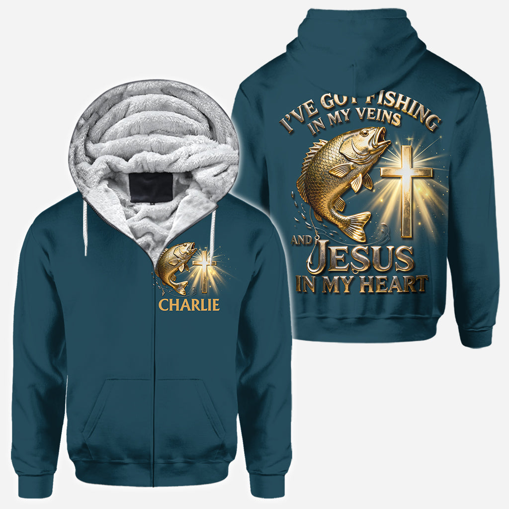 I've Got Fishing In My Veins - Personalized Fishing All Over Shirt