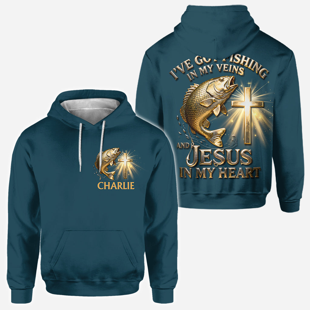 I've Got Fishing In My Veins - Personalized Fishing All Over Shirt