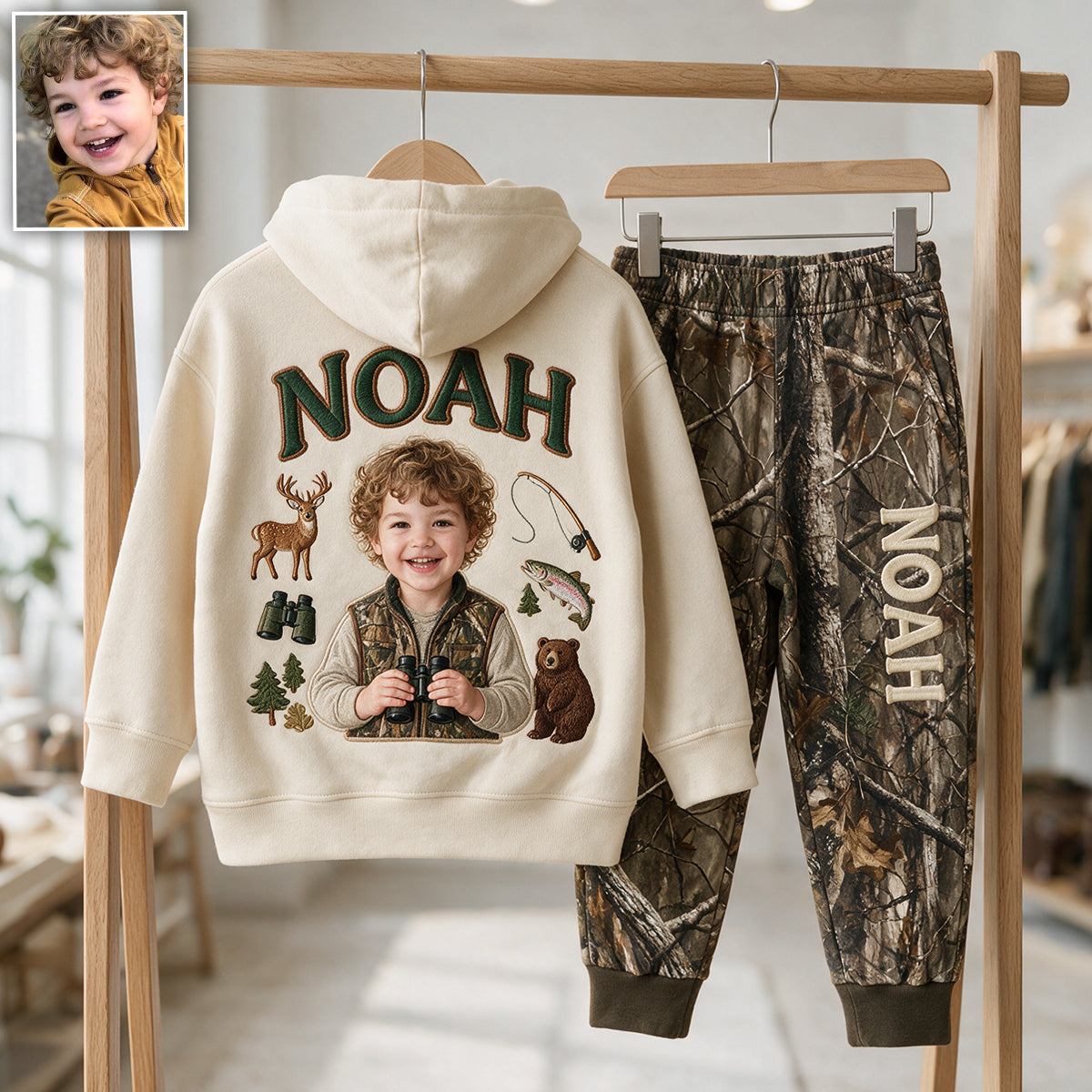 Love Hunting - Personalized Hunting Kid Hoodie & Kid Jogger Sweatpants