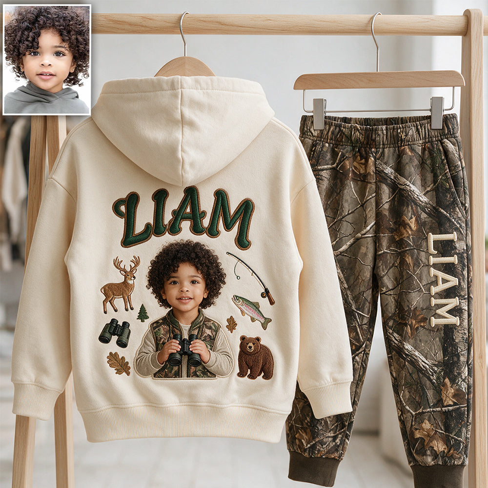 Love Hunting - Personalized Hunting Kid Hoodie & Kid Jogger Sweatpants