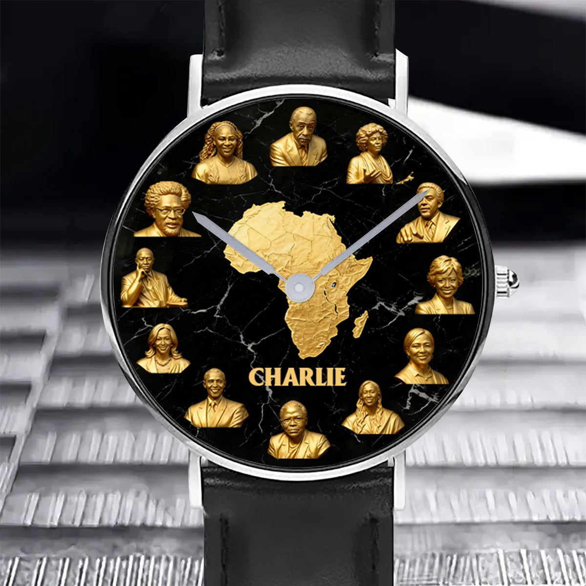 Celebrate Black History Month - Personalized African American Hand Watch