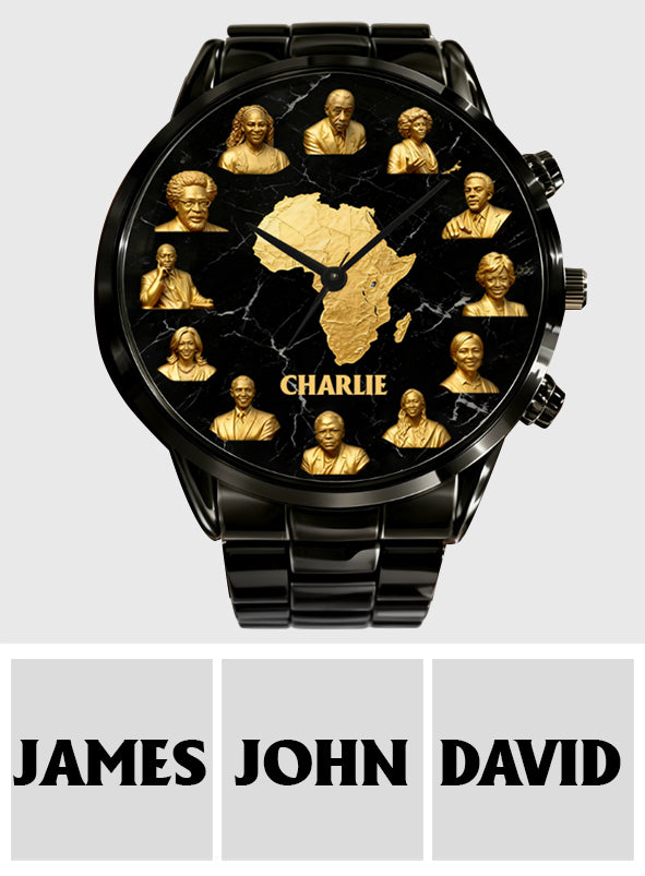 Celebrate Black History Month - Personalized African American Hand Watch