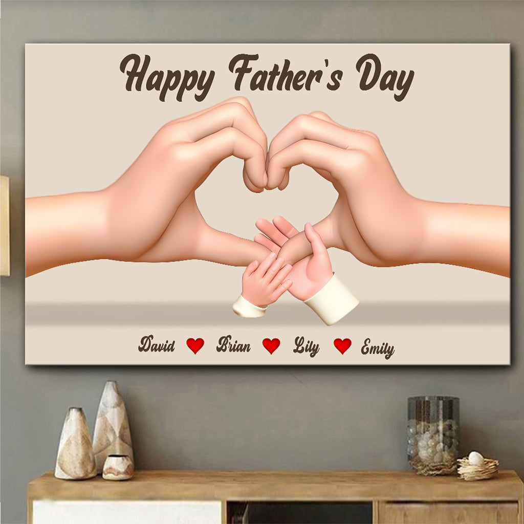 Our Family, Father's Day/ Mother's Day Gift - Personalized Family Canvas And Poster