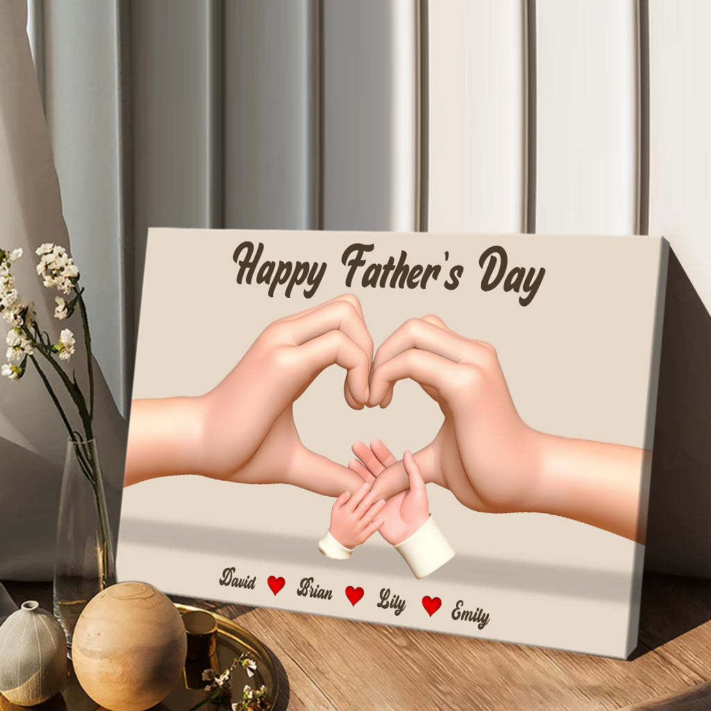 Our Family, Father's Day/ Mother's Day Gift - Personalized Family Canvas And Poster