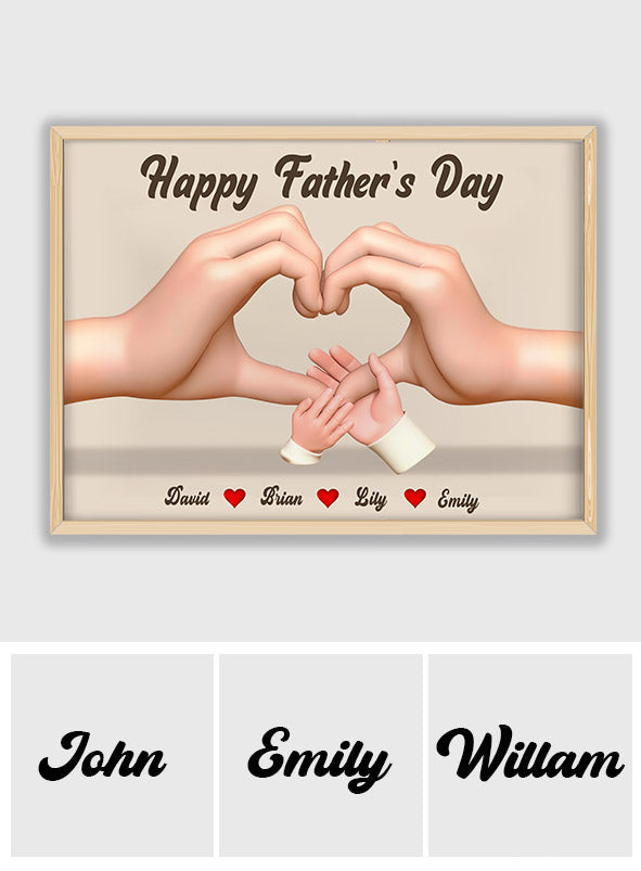 Our Family, Father's Day/ Mother's Day Gift - Personalized Family Canvas And Poster