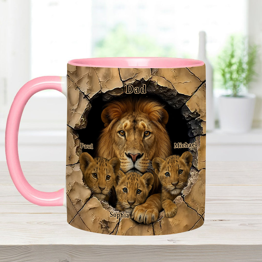 Best Dad In The Wild Land - Personalized Father Accent Mug