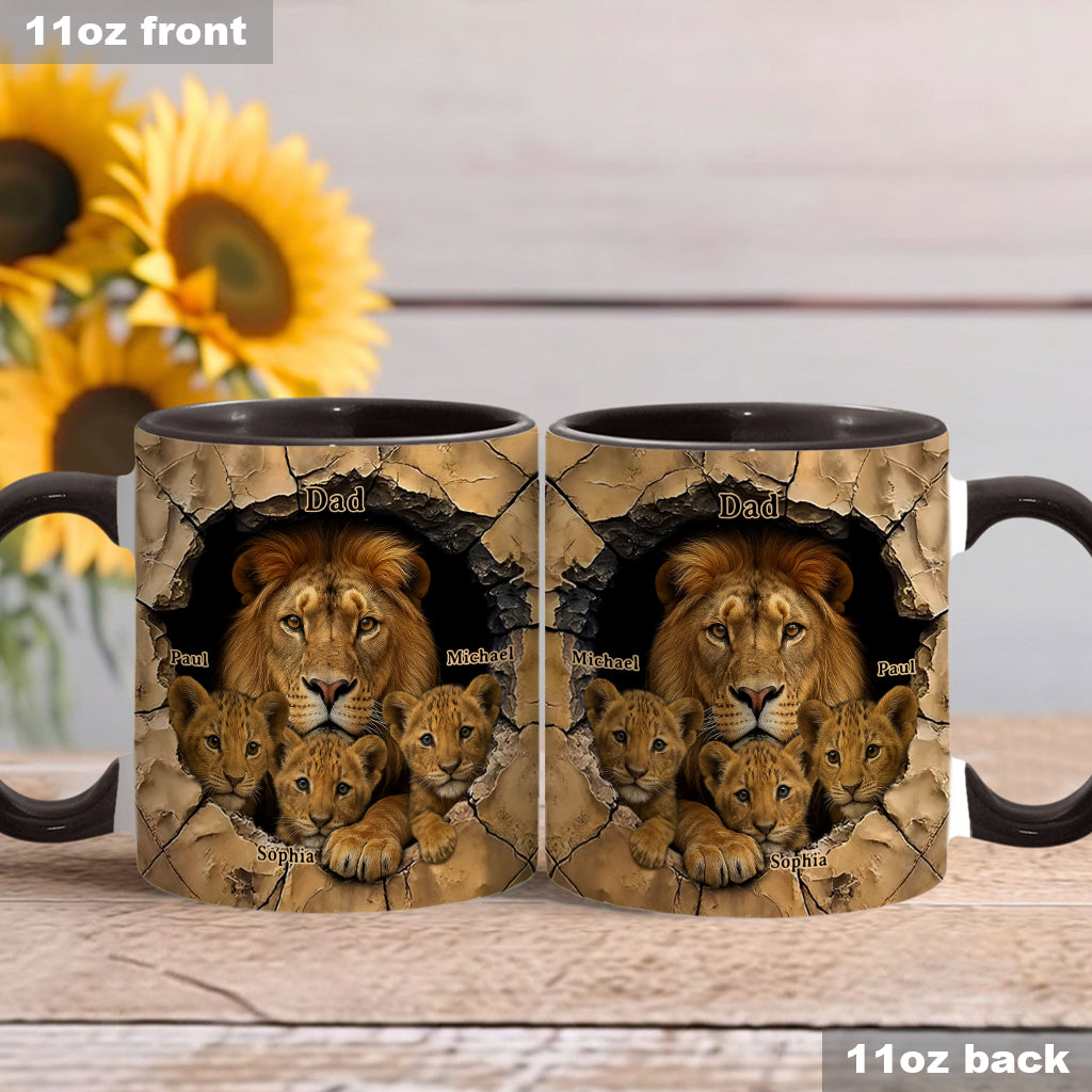 Best Dad In The Wild Land - Personalized Father Accent Mug