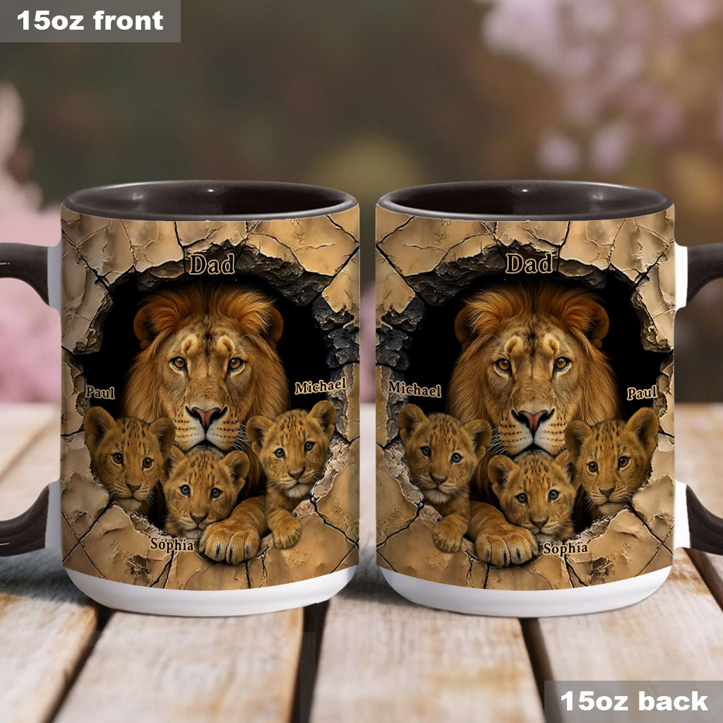 Best Dad In The Wild Land - Personalized Father Accent Mug