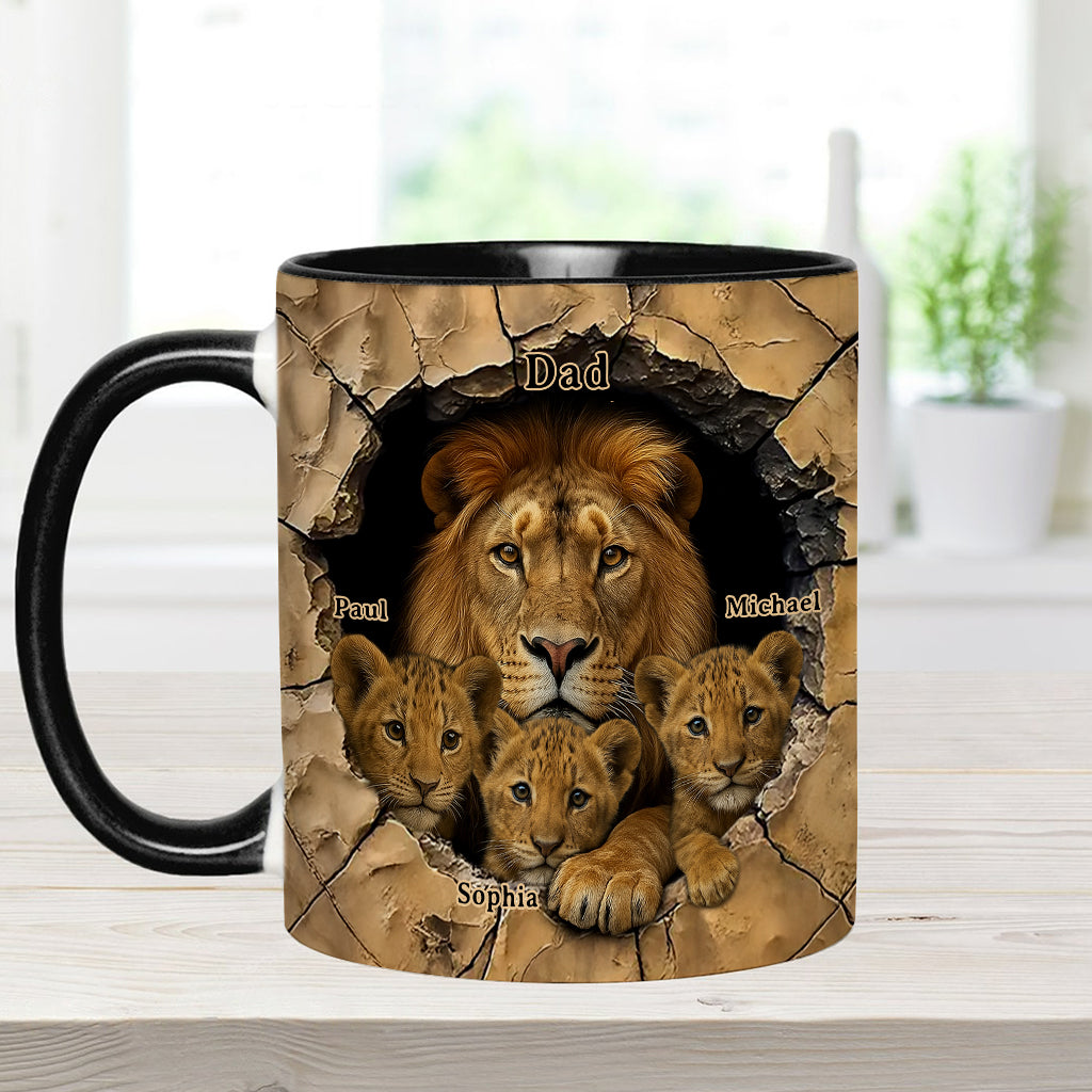 Best Dad In The Wild Land - Personalized Father Accent Mug