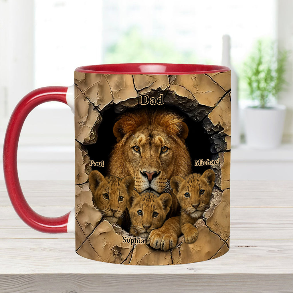 Best Dad In The Wild Land - Personalized Father Accent Mug