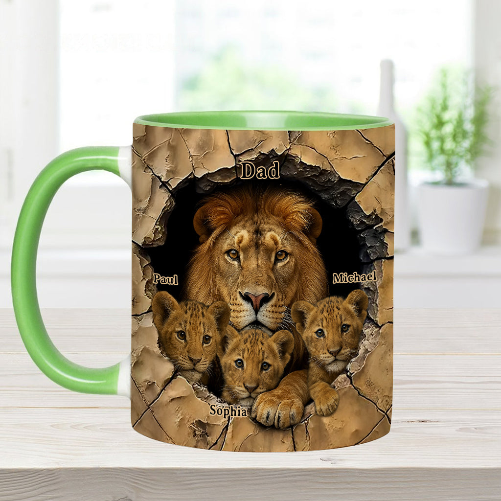 Best Dad In The Wild Land - Personalized Father Accent Mug