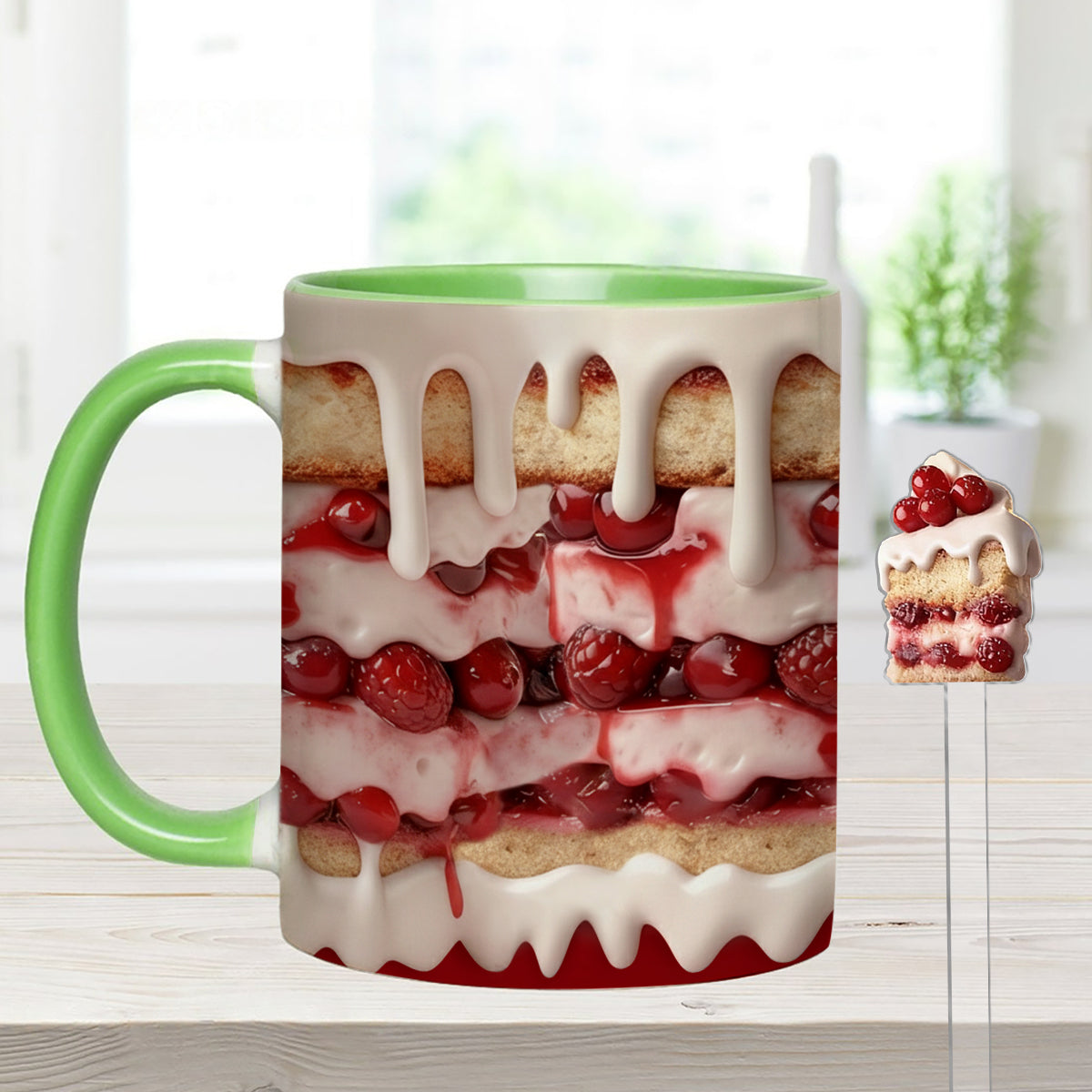 Baker Gift, Cake Lover - Personalized Baking Set Accent Mug with Acrylic Stirrers