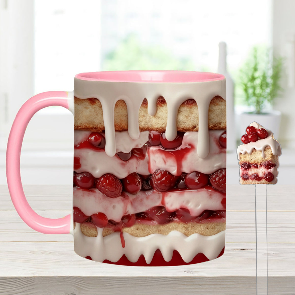 Baker Gift, Cake Lover - Personalized Baking Set Accent Mug with Acrylic Stirrers