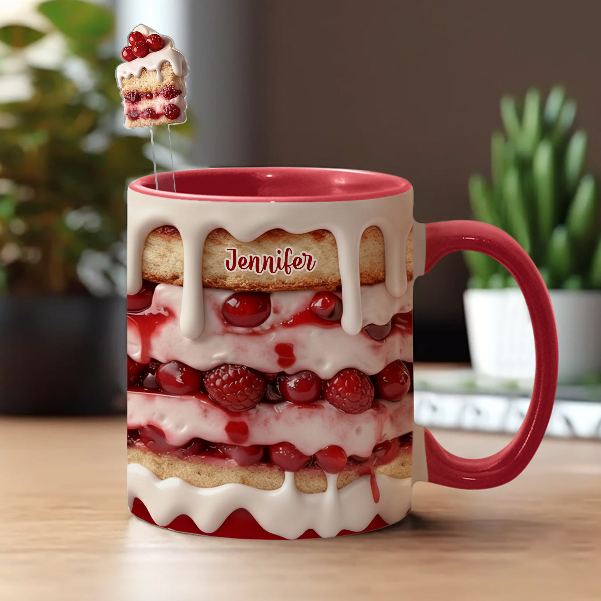 Baker Gift, Cake Lover - Personalized Baking Set Accent Mug with Acrylic Stirrers