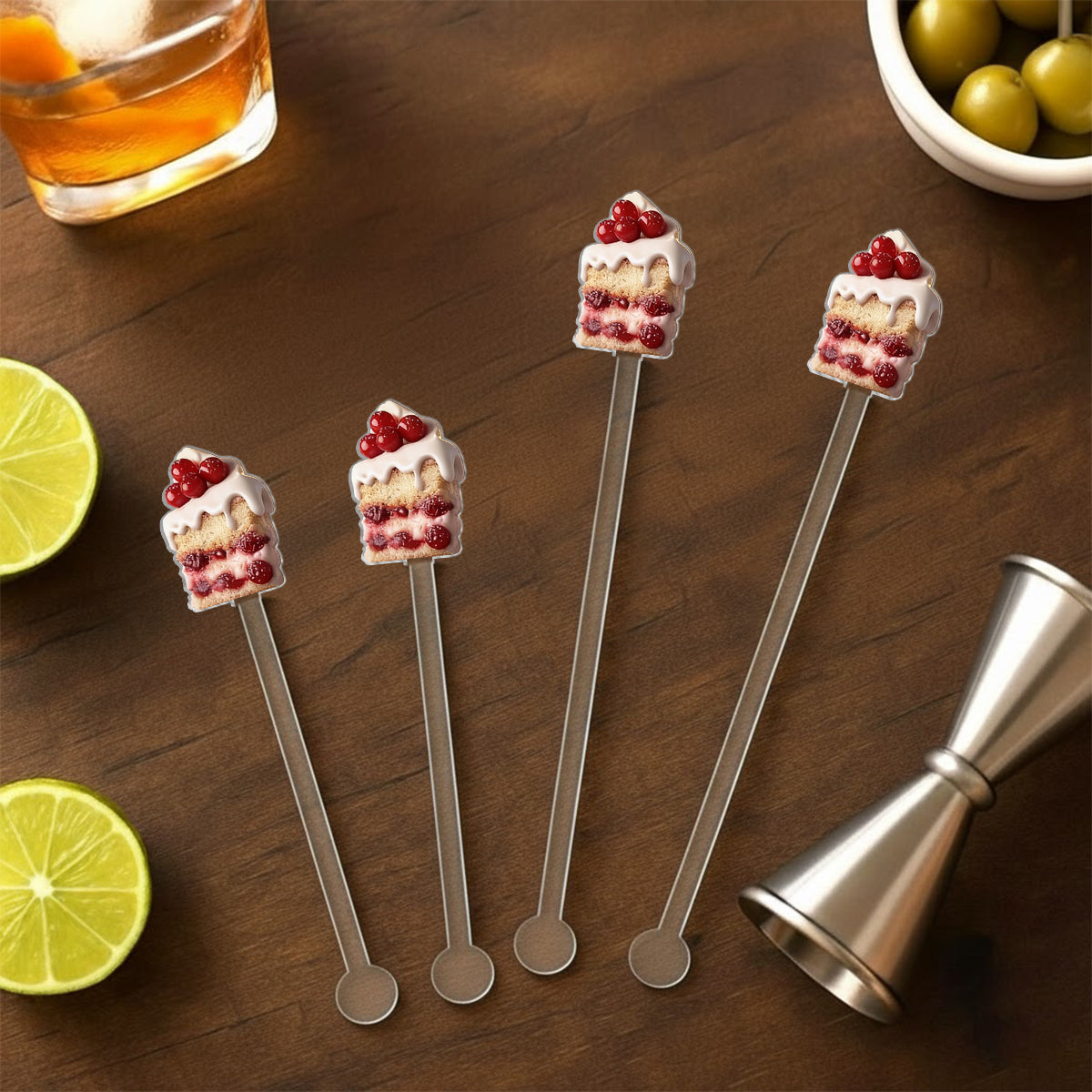 Baker Gift, Cake Lover - Personalized Baking Set Accent Mug with Acrylic Stirrers