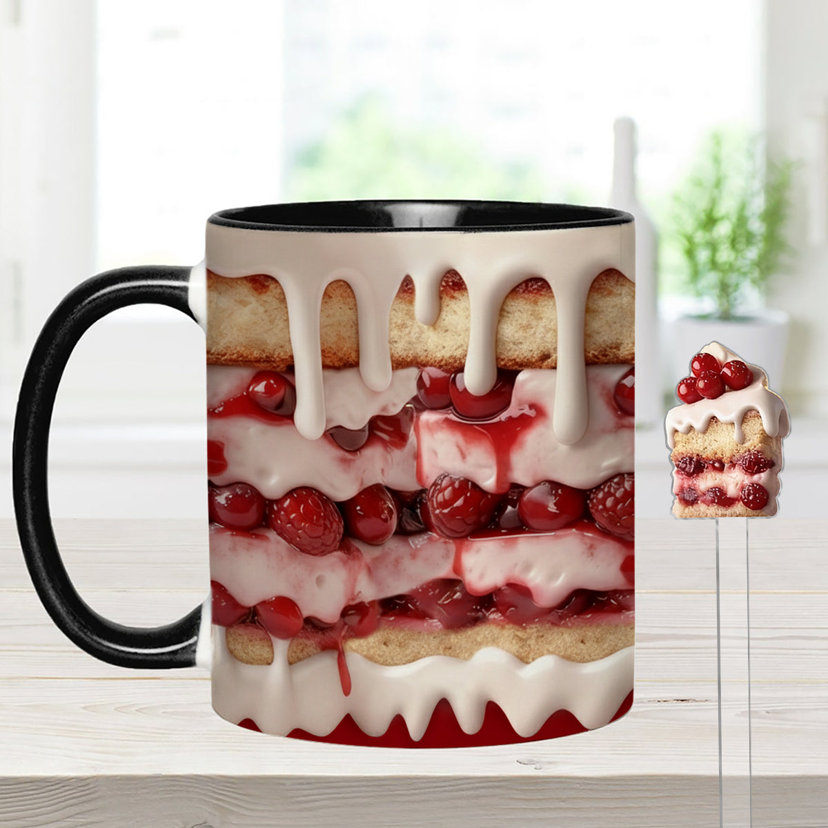 Baker Gift, Cake Lover - Personalized Baking Set Accent Mug with Acrylic Stirrers