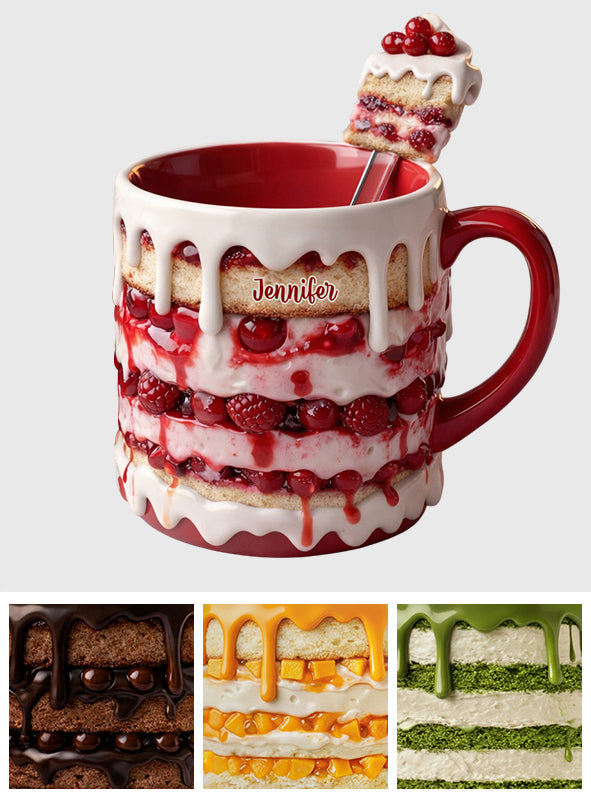 Baker Gift, Cake Lover - Personalized Baking Set Accent Mug with Acrylic Stirrers