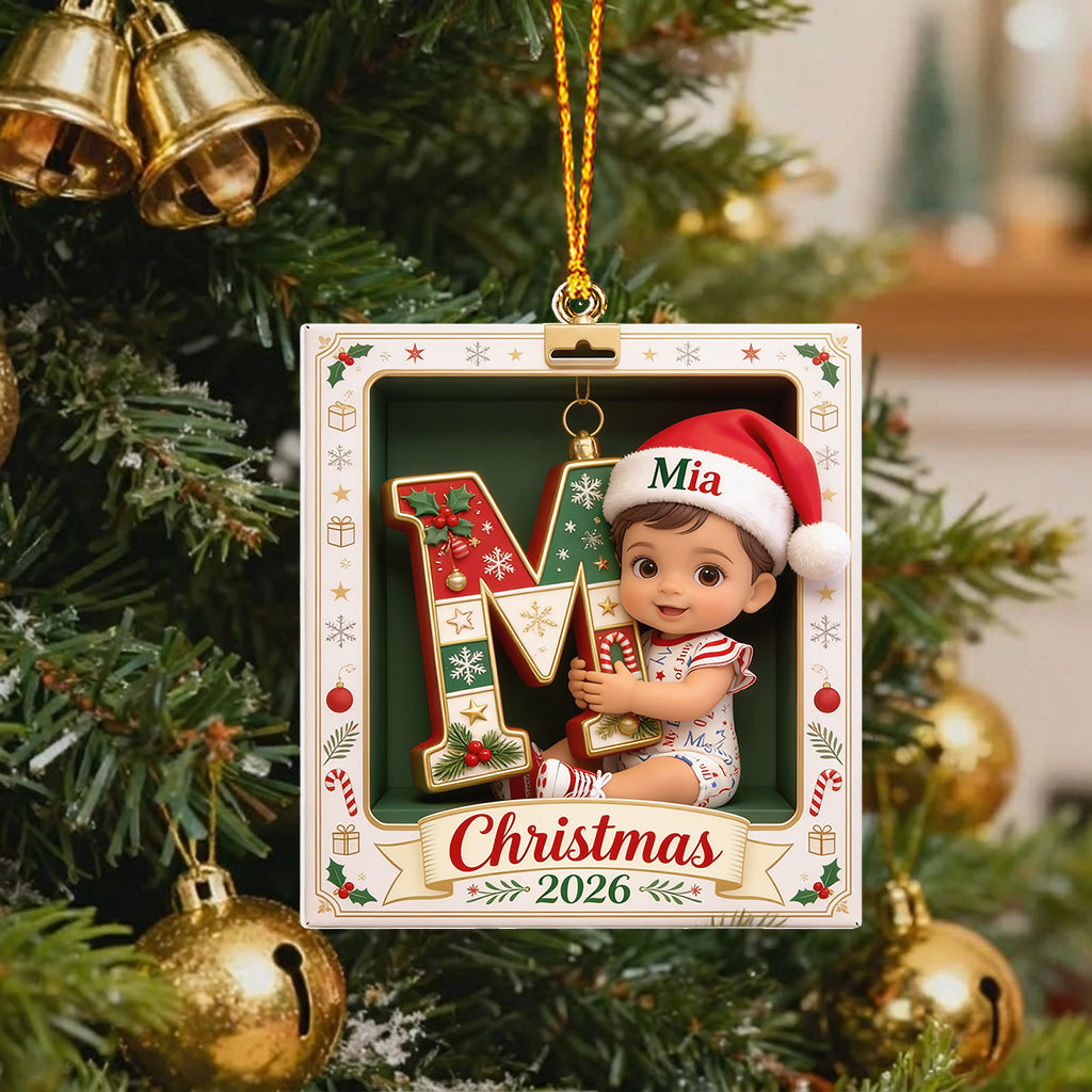 Merry Christmas - Personalized Kid Premium 3D Ornament