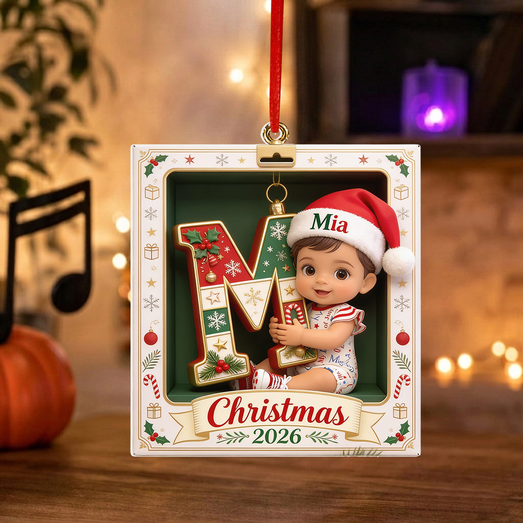 Merry Christmas - Personalized Kid Premium 3D Ornament