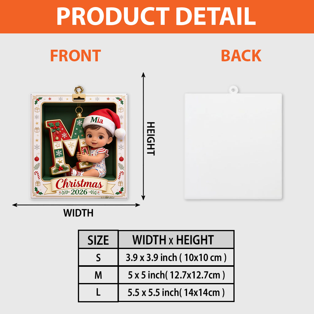 Merry Christmas - Personalized Kid Premium 3D Ornament
