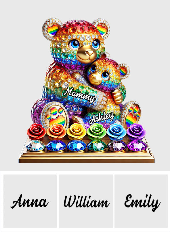 Mama Bear - Personalized LGBT Support Custom Shaped Acrylic Plaque