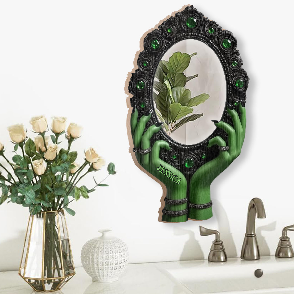 Mysterious Witch Hands - Personalized Witch Wall Hanging Mirror