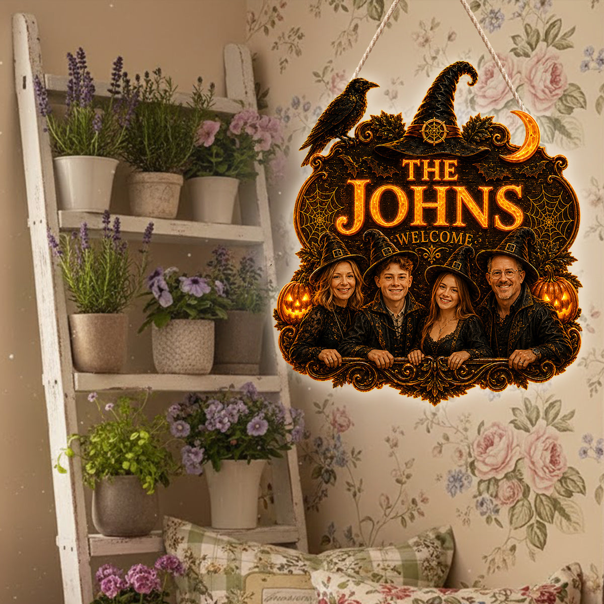 Halloween Decor - Personalized Family LED Light Acrylic Sign