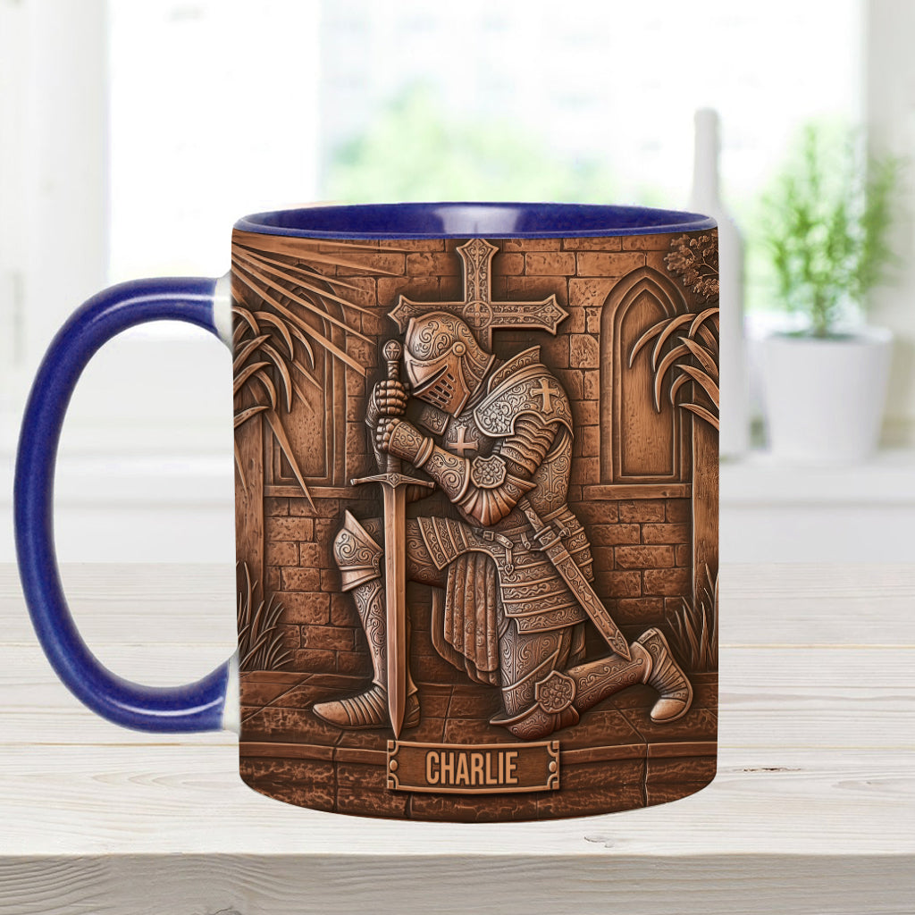 Knight Of God - Personalized Christian Accent Mug