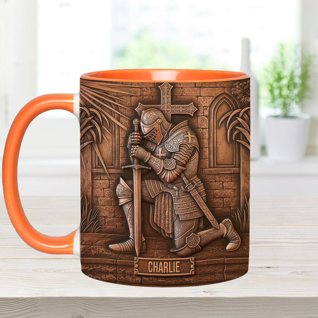 Knight Of God - Personalized Christian Accent Mug