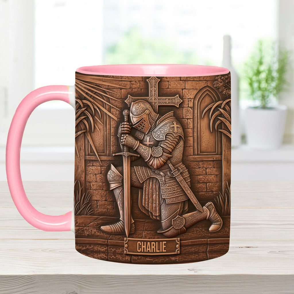 Knight Of God - Personalized Christian Accent Mug