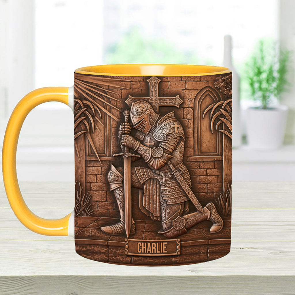 Knight Of God - Personalized Christian Accent Mug