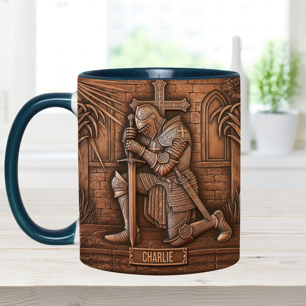 Knight Of God - Personalized Christian Accent Mug
