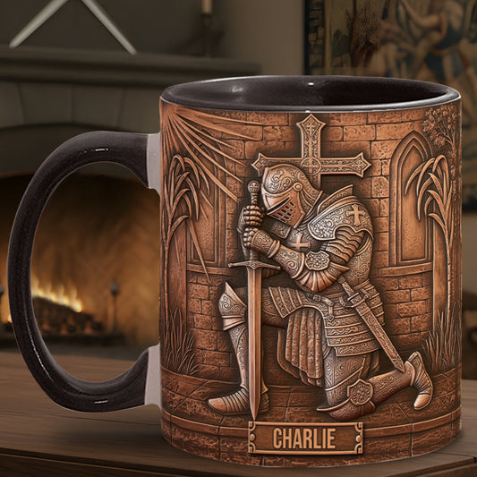 Knight Of God - Personalized Christian Accent Mug