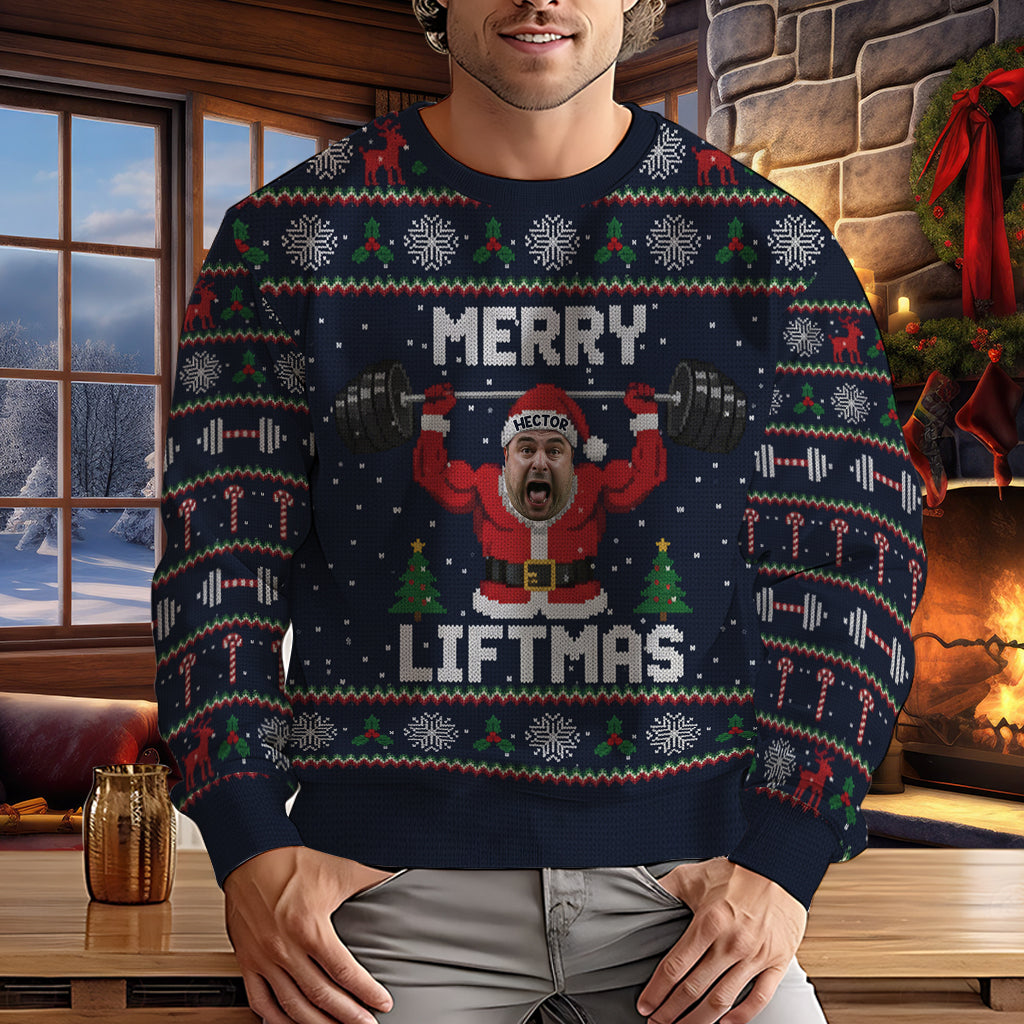 Merry Liftmas Christmas Jumper - Personalized Fitness Ugly Sweater