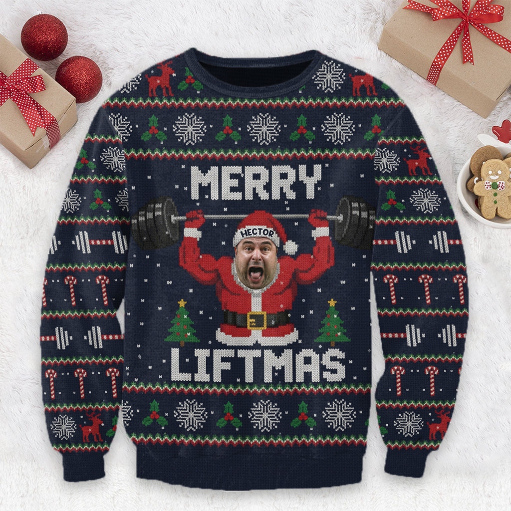 Merry Liftmas Christmas Jumper - Personalized Fitness Ugly Sweater