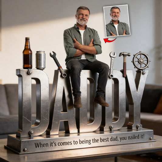 Father Gift Idea, Husband Gift - Personalized Father Custom Shaped Acrylic Plaque