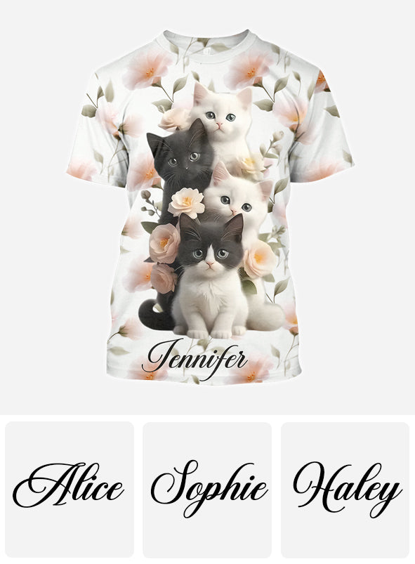 Cute Kittens - Personalized Cat All Over Shirt